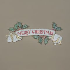 Merry Christmas Metal Banner Wall Sign
