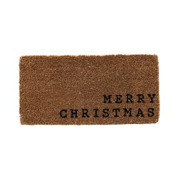 Merry Christmas Natural Coir Doormat