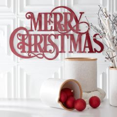 Merry Christmas Tin Word Wall Sign