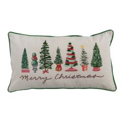 Merry Christmas Trees Lumbar Pillow