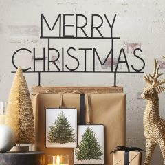 Merry Christmas Word Art Tabletop Sign