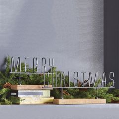 Merry Christmas Word Signs Set of 2