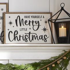Merry Little Christmas Rectangle Wall Art