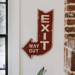 Metal Arrow Exit Sign