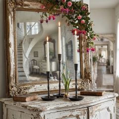 Metal Bamboo Candlestick Set of 3