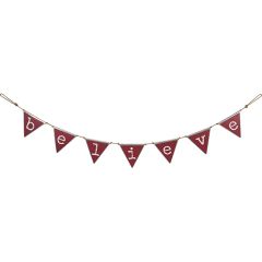 Metal Believe Pennant Banner