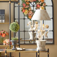 Metal Billy Buttons Table Lamp