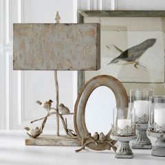 Metal Birds On Branch Table Lamp