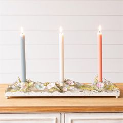 Metal Blooming Hydrangea Candle Holder Centerpiece