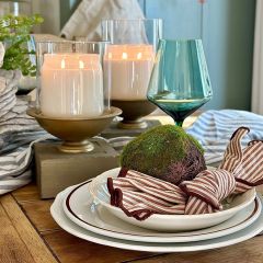 Metal Bowl Candle Holder Set of 2