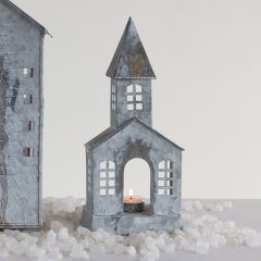 Metal Church Votive Holder
