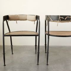 Metal Dining Chair With Wood Seat