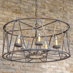 Metal Drum Chandelier