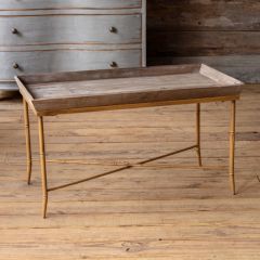 Metal Faux Bamboo Coffee Table