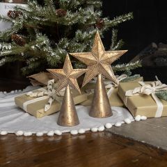 Metal Gold Star Tree Topper