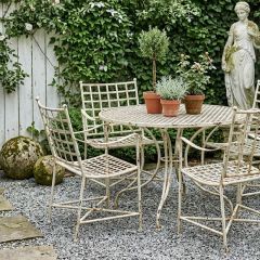 Metal Lattice Outdoor Patio Chair Set of 2