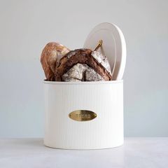 Metal Oval Bread Box with Lid