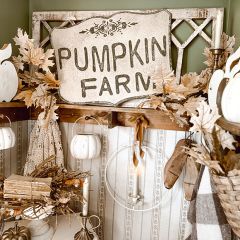 Metal Pumpkin Farm Crest Sign