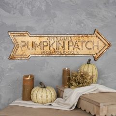 Metal Pumpkin Patch Arrow Sign