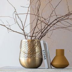 Metal Punched Lantern With Handle