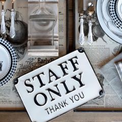 Metal Staff Only Office Sign