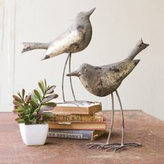 Metal Tabletop Bird Accent Set of 2