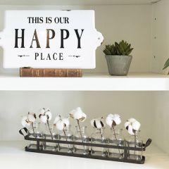 Metal Tray With Seven Bottles