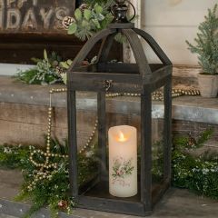 Metal With Glass Lantern