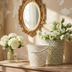 Metal Woven Lattice Basket Set of 2