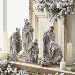 Metallic 6 Piece Nativity Scene