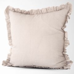 Micro Gingham Check Pillow Cover Neutral