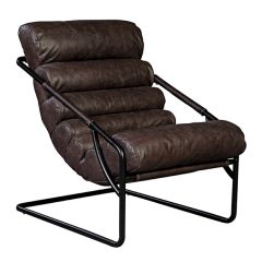 Mid Century Modern Leather Accent Chair