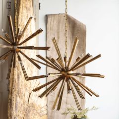 Mid Century Modern Accents Starburst Chandelier