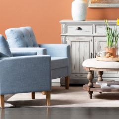 Mid Century Modern Upholstered Accent Chair