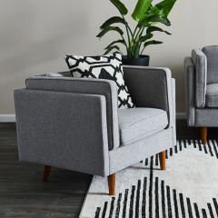 Mid Modern High Side Arm Chair