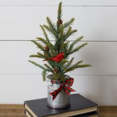 Milk Can Potted Festive Pine