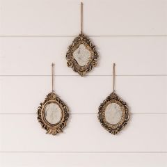 Mini Antiqued Wall Mirror Set of 3