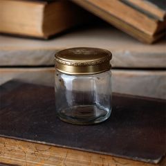 Mini Glass Vanity Jar with Etched Lid