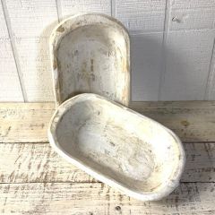 Mini Oval Dough Bowl White