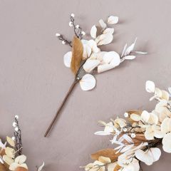 Mini Pumpkins Faux Magnolia Floral Pick