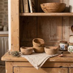 Mini Teak Wood Trinket Bowl