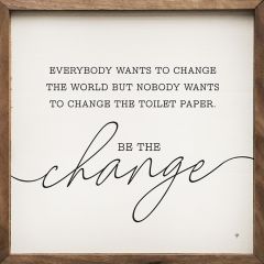 Minimal Be the Change Wall Art