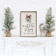 Mistletoe Kisses Are Always Free Framed Sign
