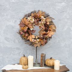 Mixed Autumn Foliage Wreath
