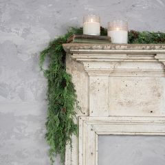 Mixed Faux Cedar Garland With Mini Pinecones