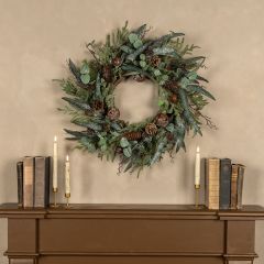 Mixed Forest Foliage Iced Wreath