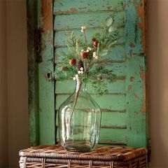 Mixed Holiday Foliage Branch With Bells Set of 3