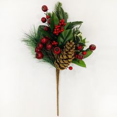 Mixed Holiday Foliage Pick Set of 3