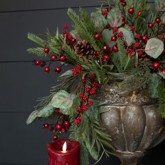 Mixed Holiday Foliage Stem Set of 6
