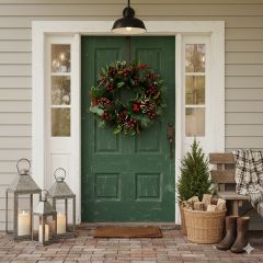 Mixed Holiday Foliage Wreath